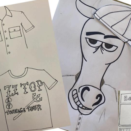 The original artwork for Greg the horse created by Sarah Malley during the COVID pandemic in 2021